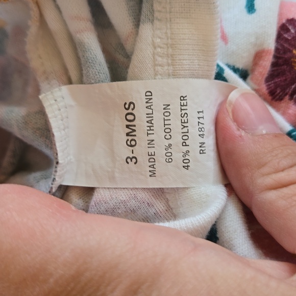 Lullaby Lane - 2-Piece Set with Floral Onesie & Paper Bag Waist Pants - Picture 7 of 7